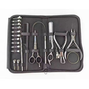 Kit de herramientas para extensiones de cabello, juego profesional de acero inoxidable con tijeras, peine, clips y pinzas para instalación y extracción - Product Image 5