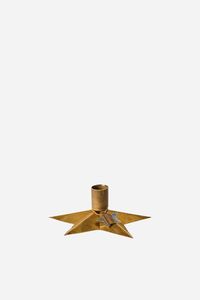 Star Shape Gold Candle Stick Holder Heat Resistant Home Decoration <b>Christmas</b> Use - Product Image 1