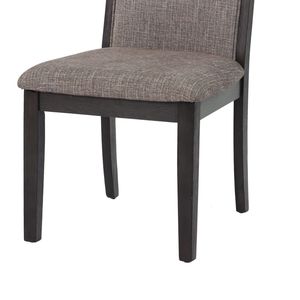 Juego de 2 Sillas de Comedor Modernas de Tela Gris, Sillas Laterales de Cocina con Cojín de Espuma Tapizado para Comedor - Product Image 3