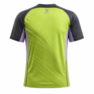 เสื้อแพเดลสีเขียวส้มแบบปรับแต่งได้สำหรับผู้ชาย ทรงเข้ารูป สวมใส่สบาย เหมาะสำหรับการแข่งขันเทนนิส แบดมินตัน แพเดล และเป็นชุดทีม - Product Image 3