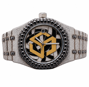 Montre de luxe en acier inoxydable sertie de diamants Moissanite pour hommes et femmes, montre-bracelet tendance - Product Image 4