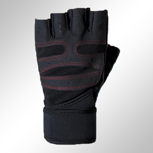 Half <b>Finger</b> Fitness Gloves Black Blue Adjustable Wrist <b>Strap</b> Gym Weight Lifting Unisex Spandex Material - Product Image 5