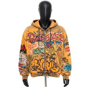 Dernier design, impression de logo personnalisé, sweats à capuche respirants à manches longues pour garçons, prix de gros, sweats à capuche zippés de haute qualité pour hommes - Product Image 6