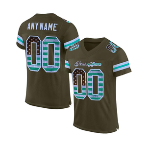 เสื้อฟุตบอลอเมริกันผ้าตาข่ายระบายอากาศได้ดี รับสั่งพิมพ์ลายเสื้อฟุตบอลอเมริกัน ขายส่ง - Product Image 1