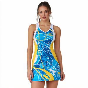 Racer-<b>Back</b> Volleyball Team Wear Dress Tops Women Customized Sublimation Tennis Dresses Tops Sleeveless Volleyball Dress - Product Image 2