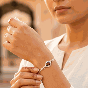 Natural Garnet Pear Shape 925 Sterling <b>Silver</b> Handmade <b>Bracelet</b> for Women Boho Fashion Charm Women's Birthday Anniversary Gift - Product Image 6