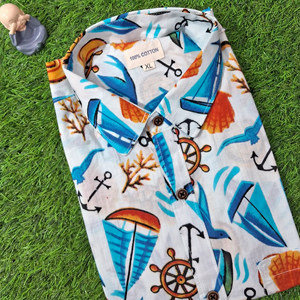Men’s <b>Half</b> Sleeve Cotton Printed <b>Shirt</b> – Customizable Casual Wear (M to XXL) - Product Image 1
