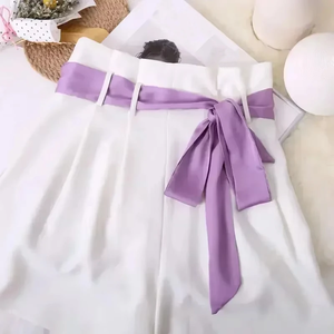 Pañuelo largo y estrecho para mujer 5x190cm, de seda de gasa de color liso, con lazo rojo de goma de 190x5cm, cinta negra para bolso, diademas, gargantilla y cinta decorativa - Product Image 4