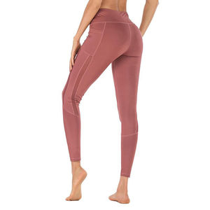 Leggings Deportivos para Mujer, Cintura Alta, Largo hasta el Tobillo, Spandex/Nailon, Antibacterianos, Transpirables, Cómodos, Acanalados - Product Image 5