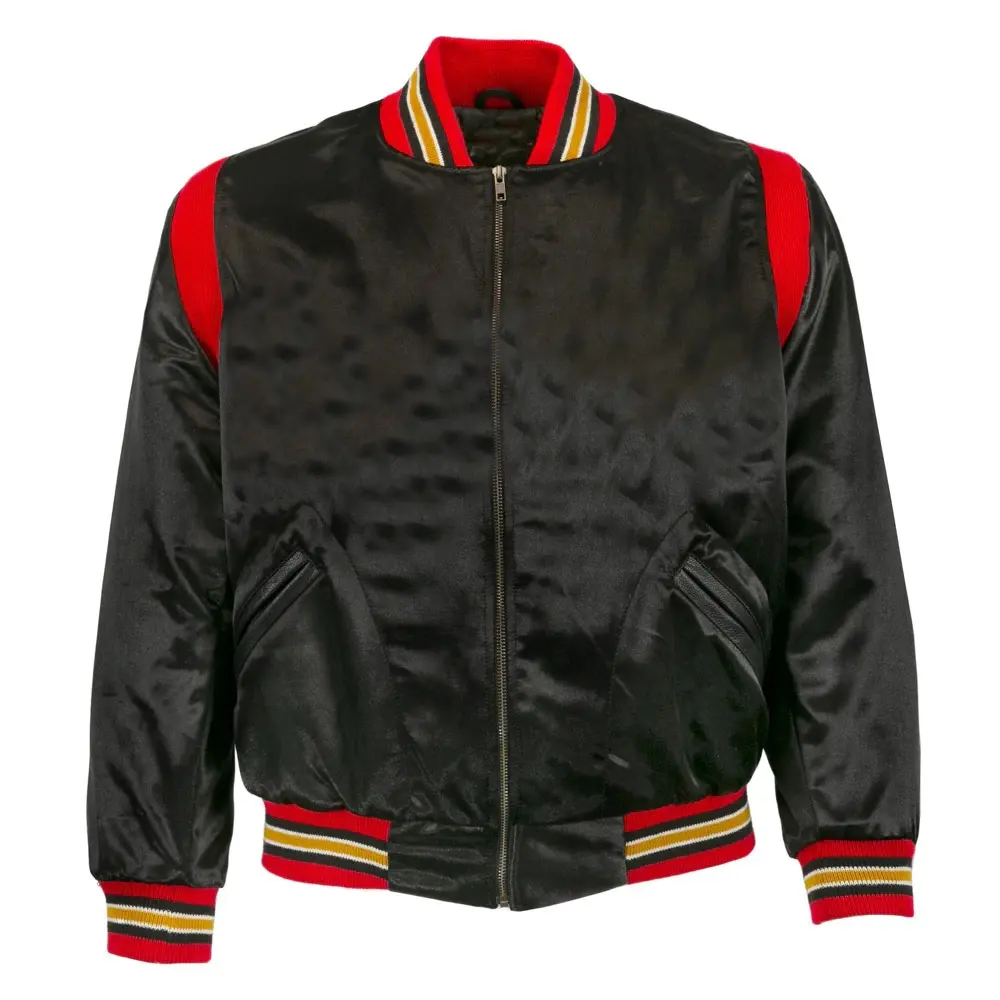 Großhandel OEM Service Custom Großhandel Polyester Satin Varsity Bomber Baseball Jacke