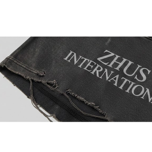 Camiseta de Algodón 100% Personalizada con Logotipo, Estilo Vintage Desgastado, Corte Regular, Estilo Urbano, con Rasgaduras - Product Image 5