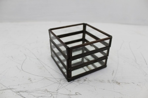 Artisan Design Handmade <b>Square</b> Iron Votive Candle Holder with Metal Frame <b>Glass</b> Panel Brass <b>Glass</b> Mirror for Home Decoration - Product Image 4