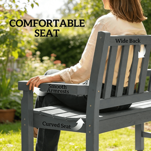 Panca da Giardino per Esterni, Elegante Arredo da Patio per Sedute Confortevoli - Product Image 5