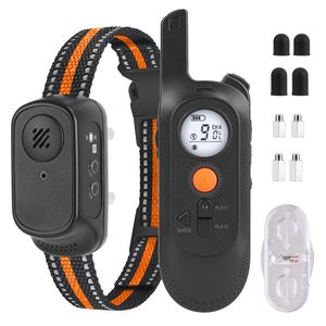 Collier de dressage pour animaux de compagnie rechargeable 984FT, étanche IP65, avec bip, vibration et choc électrique, 3 canaux, émetteur-récepteur - Product Image 1