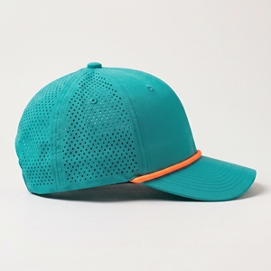 Breathable Mesh Baseball Cap Adjustable Snapback <b>Hat</b> Teal Athletic Crusher Cap for Sports Outdoor Wear - Product Image 4