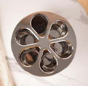 Home Decor Gift Designer Spice Storage <b>Box</b> Floral Engraved Lid Leak Proof Food Grade Dishwasher Safe Eco-Friendly <b>Metal</b> - Product Image 2