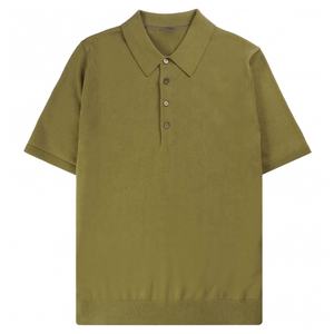 Camiseta Casual de Manga Corta para Hombre, Talla Grande, Verano, Lisa, Compresión, Antiarrugas, Transpirable, Tejida, Marca Privada - Product Image 1