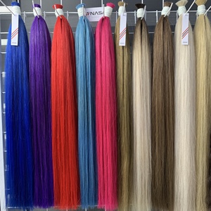 Precio al por mayor Extensiones de cabello a granel Cabello humano virgen vietnamita Double Drown 100 gramos Todos los colores 20 pulgadas - Product Image 3