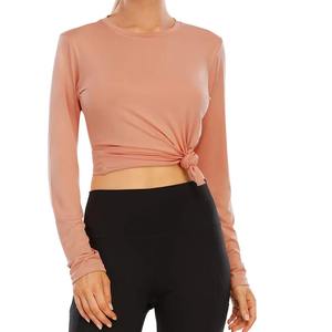 Camiseta Deportiva de Compresión de Invierno de Alto Rendimiento para Mujer, Secado Rápido, Elástica, para Gimnasio, con Etiqueta Personalizada en la Parte Delantera - Product Image 3