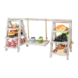 <b>Top</b> Quality Acacia Wooden Dessert Display Stand 3 Tier Dessert Stand for Cupcake Fruit Home Party Restaurant Use from Vietnam - Product Image 2