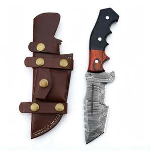 Herramienta Artesanal de Acero de Damasco con Mango de Madera Micarta de Dos Tonos, Herramienta de Hoja Fija - Product Image 1