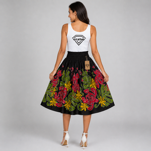 Women Hawaiian Autumn Custom Floral Maxi Dress Tropical Beach Island Vacation Casual Lightweight 100% Cotton Cheap Price - Product Image 2