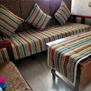 Funda de sofá tejida a mano con diseño jacquard para sofá de 3 plazas con juego de 3 fundas de cojín, juego de fundas de sofá tejidas a mano. - Product Image 6