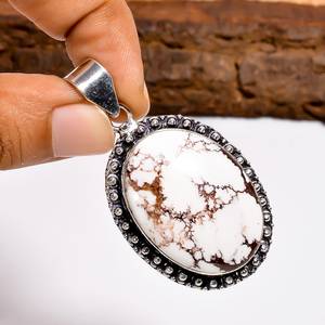 Colgante de Jaspe Magnesita con Caballo Salvaje, Plata de Ley 925, Gema con Patrón Único, Collar Hecho a Mano, Regalo - Product Image 6