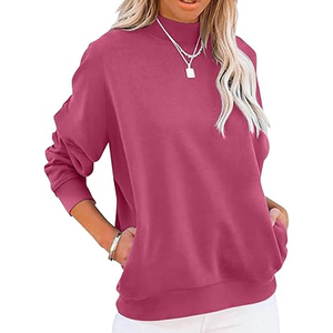 Sweat-shirt pour femme en gros, rayé, col rond, en molleton de coton, design sportif élégant, look streetwear tendance pour femme - Product Image 1