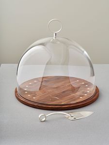 Cúpula de madera de lujo para tartas con acabado premium, ideal para regalar, decorar la cocina y servir postres. - Product Image 4