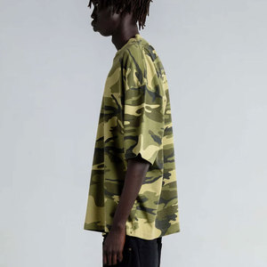 T-shirts Streetwear Oversize Teint en Pièce 100% Coton Grammage Lourd 300 g/m² Épaules Tombantes OEM Marque Privée - Product Image 2