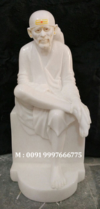 Beautiful Shining Marble Sai Nath Baba Statue - Product Image 4