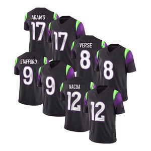 Venta al por Mayor de Camisetas de Fútbol Americano Bordadas para Hombre, Camisetas Deportivas de Fútbol Americano de EE. UU. con Número Sublimado - Product Image 3