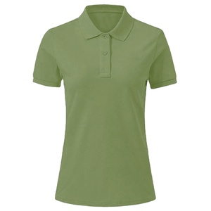 Polo T-Shirt for Women Casual Style Plaid Pattern Factory Supplied Blank Golf Custom Brand Solid Color Quick Dry <b>Plain</b> for - Product Image 3