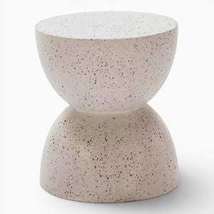 Mesa Auxiliar de Cemento y Terrazo con Forma de Reloj de Arena, Diseño Creativo y Personalizado, Resistente a la Intemperie, para Jardín, Balcón o como Mesa de Café - Product Image 1