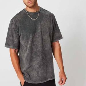 T-shirt Homme Vintage Oversize à Manches Courtes de Haute Qualité pour l'Été, Coton Lourd 250 g/m², Lavage Acide, T-shirts Personnalisés en Stock - Product Image 1