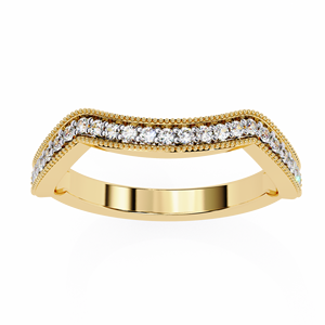 Bague en or blanc avec moissanite taille ovale, alliance de mariage avec accents pavé, bijou de promesse pour femme - Product Image 5