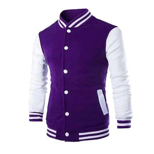 High Quality Sport Varsity <b>Jacket</b> Men Stand Collar Single Breasted Baseball Bomber <b>Winter</b> Front Wholesale Price Customized Logo - Product Image 3