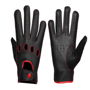Gants de Conduite Décontractés Unisexe en Peau de Mouton Respirante, Style Sportif, Coupe Ajustée, Doigts Entiers, Quatre Saisons - Product Image 4