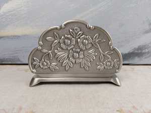 Luxury Silver Floral Metal Napkin Holder Vintage Die-Cast Table Paper <b>Tissue</b> Stand for <b>Wedding</b> Party Hotel Restaurant Decor - Product Image 2