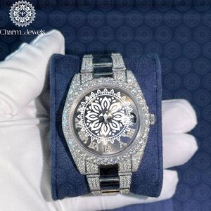 Montre pour homme Charm Jewells en acier inoxydable, boîtier de 40 mm, cristal saphir, mouvement mécanique analogique, luxe, mode, lumineuse, 10 bars - Product Image 1