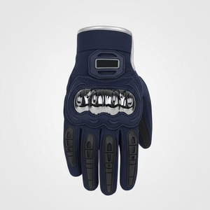 Guantes de Motociclismo de Cuero con Protección para Nudillos, Negros, Dedos Completos, Antideslizantes, Resistentes al Viento, para Deportes, Automovilismo, Unisex - Product Image 3