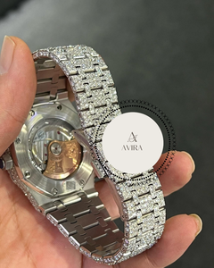 Best Selling Men's Stainless Steel Alloy Hip Hop Style Wrist <b>Watch</b> Moissanite Diamond Iced Studded Mechanical Good Price Gift - Product Image 4