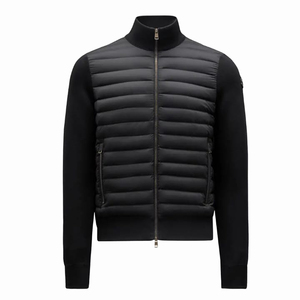Men's Black Puffer Jacket Windproof Polyester Filled <b>Slim</b> Fit Hooded Zipper Closure Solid Color Winter Casual <b>Coat</b> Regular - Product Image 1