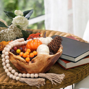 ชามผลไม้ไม้มะม่วงสุดหรูสำหรับโต๊ะอาหารและเคาน์เตอร์ครัวถาดไม้สำหรับเสิร์ฟอาหารและตกแต่งบ้านแบบทันสมัย - Product Image 3