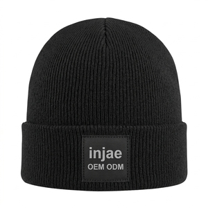 Custom <b>Beanie</b> Woven Label Headwear Gorras Cap Hats 56-58cm Head Circumference OEM ODM Low MOQ - Product Image 1