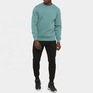 Men's Grey Crew Neck <b>Raglan</b> Sleeve Sweatshirt Regular Fit Casual Pullover French Terry Knitted 100% Cotton Autumn Wear - Product Image 4