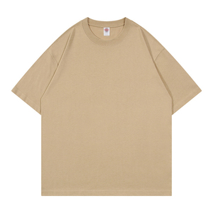 T-shirt blanc en coton surdimensionné pour homme, manches courtes, col rond, décontracté, jersey uni, design simple - Product Image 5