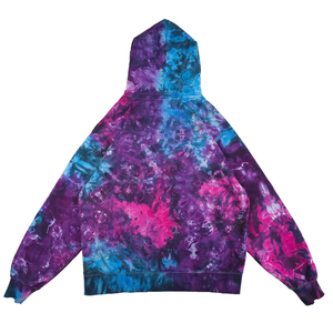 Sudadera con capucha personalizada Galaxy Tie Dye de algodón pesado, forro polar oversize, estilo urbano unisex, hombros caídos, lavado ácido - Product Image 2