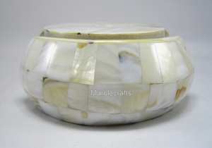 Ensemble de sous-verres en marbre MOP, 4,5 pouces, faits à la main, pour café, thé, vin, bière, champagne, sous-verres en pierre élégants, décoration de table, cadeau pour la maison - Product Image 3